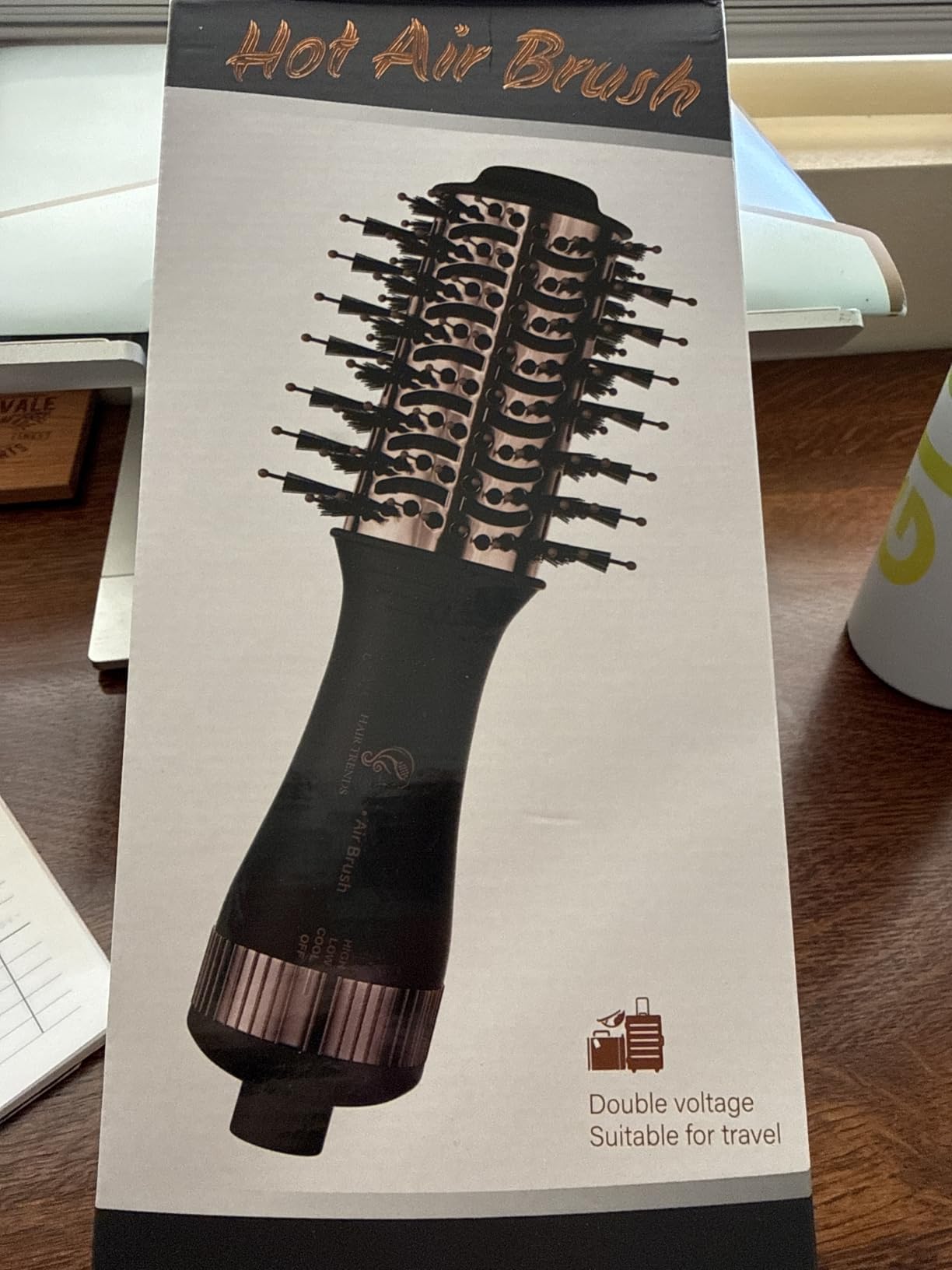 Dual Voltage Travel Blow Dryer Brush in one, Hair Trends Mini Hot Air Brush customer photo 1