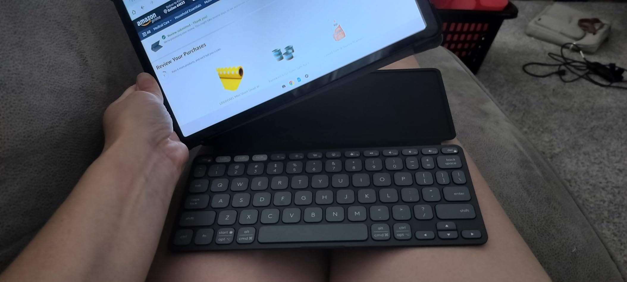 Logitech Keys-to-Go Bluetooth Keyboard for Windows and Android - Graphite customer photo 1