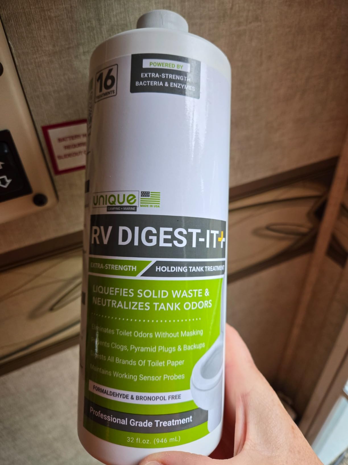 Unique RV Toilet Treatment, RV Digest-It Ultra Liquid, 32 Uses customer photo 2
