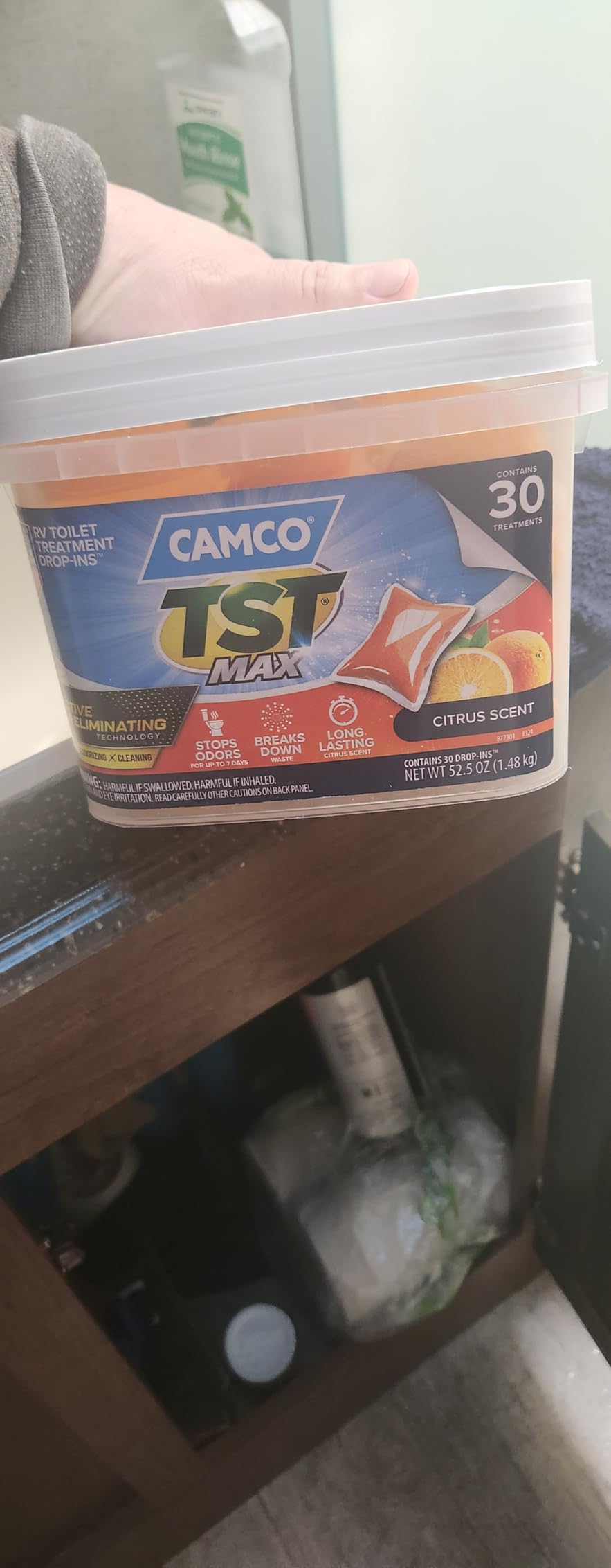 Camco TST PRO RV Toilet Treatment Drop-INs - New & Innovative Bio-Enzymatic Formula for Rapid RV Sewer Break Down - RV Black Tank Treatment - Fresh Pine Scent - Septic-Safe, 10-Pack (41770) customer photo 2