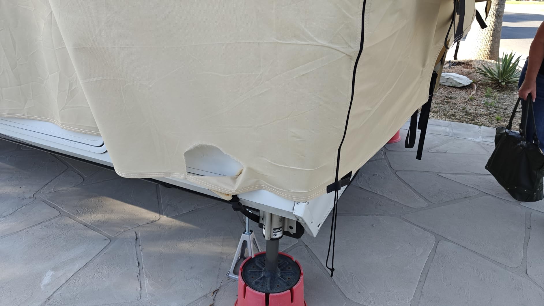 Umbrauto Travel Trailer RV Cover 24' ~ 27' – Upgraded 9-Layers Top Camper Cover, Waterproof & Windproof Heavy Duty Toy Hauler RV Cover for Winter Snow with Tongue Jack Cover, Gutter Covers customer photo 1