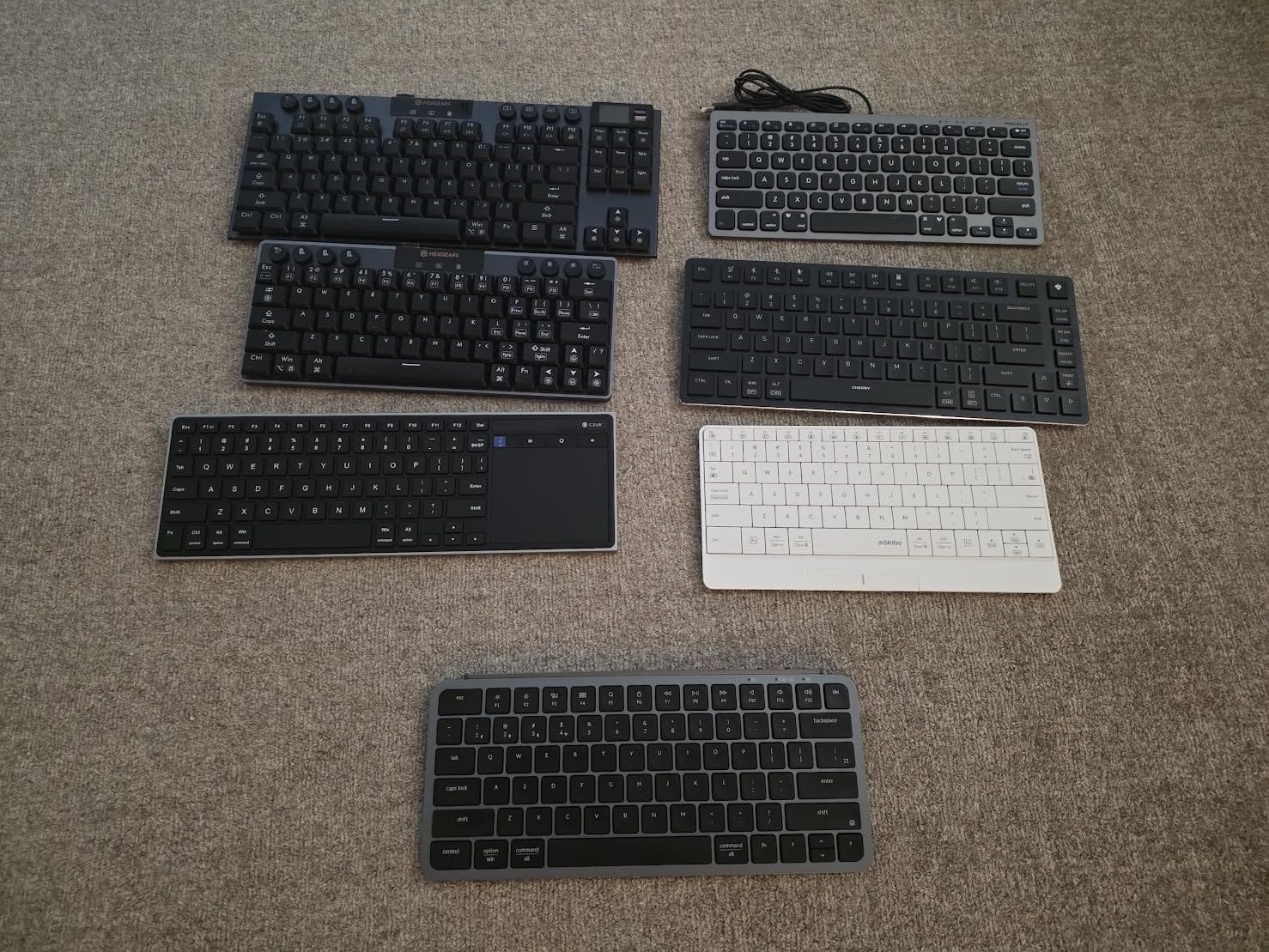 Keychron B1 Pro Ultra-Slim Wireless Keyboard, ZMK/Launcher Programmable Bluetooth/2.4GHz/Wired, 1200 Hours Battery Life, Silent Scissor Switch Office Keyboard for Mac/Windows/Linux - Gray customer photo 2