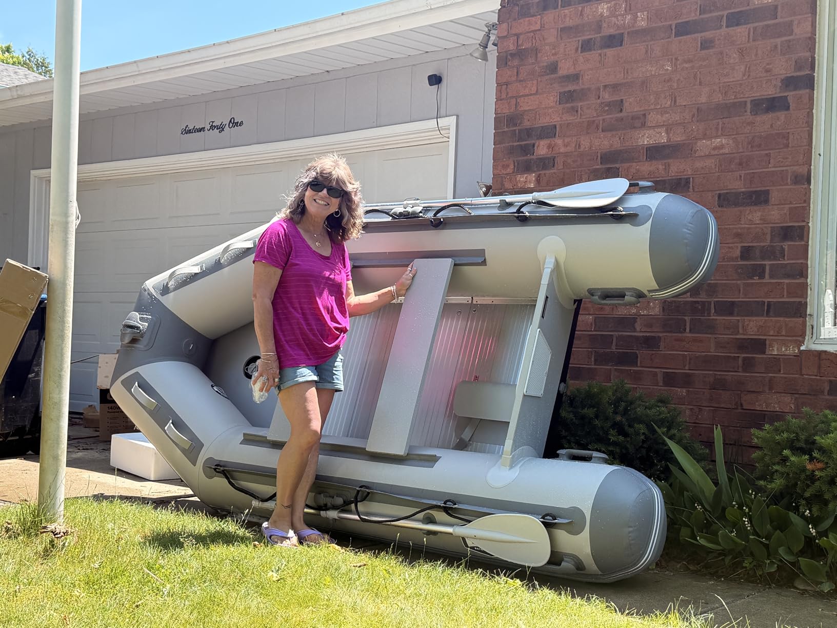 USCG Approved Inflatable Dinghy Boat, 8.2/10/10.8FT Dinghy for 2-5 Persons customer photo 2