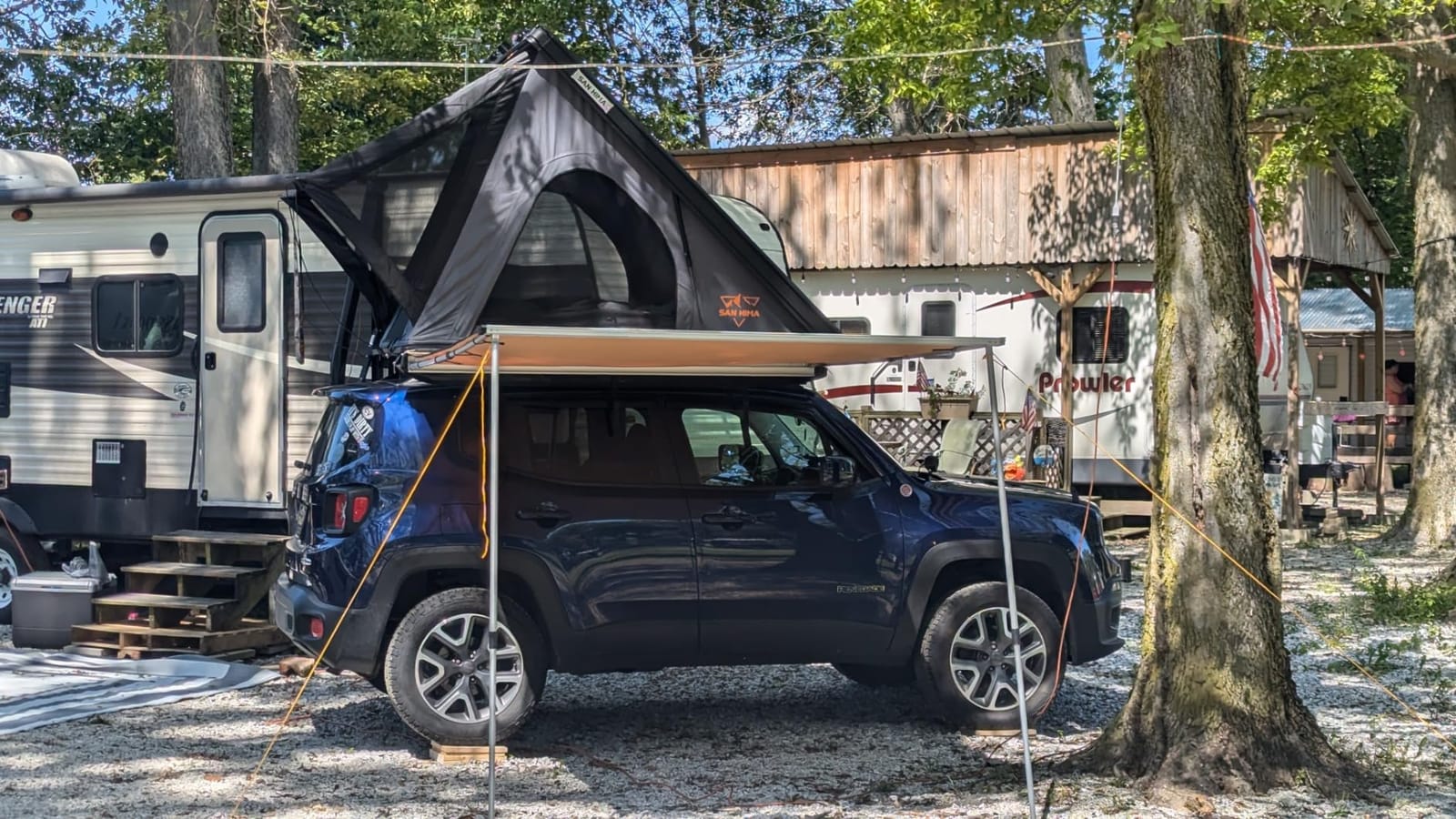SanHima Hotham Rooftop Tent Hard Shell, Aluminium Roof Top Tent for Car SUV Truck customer photo 2