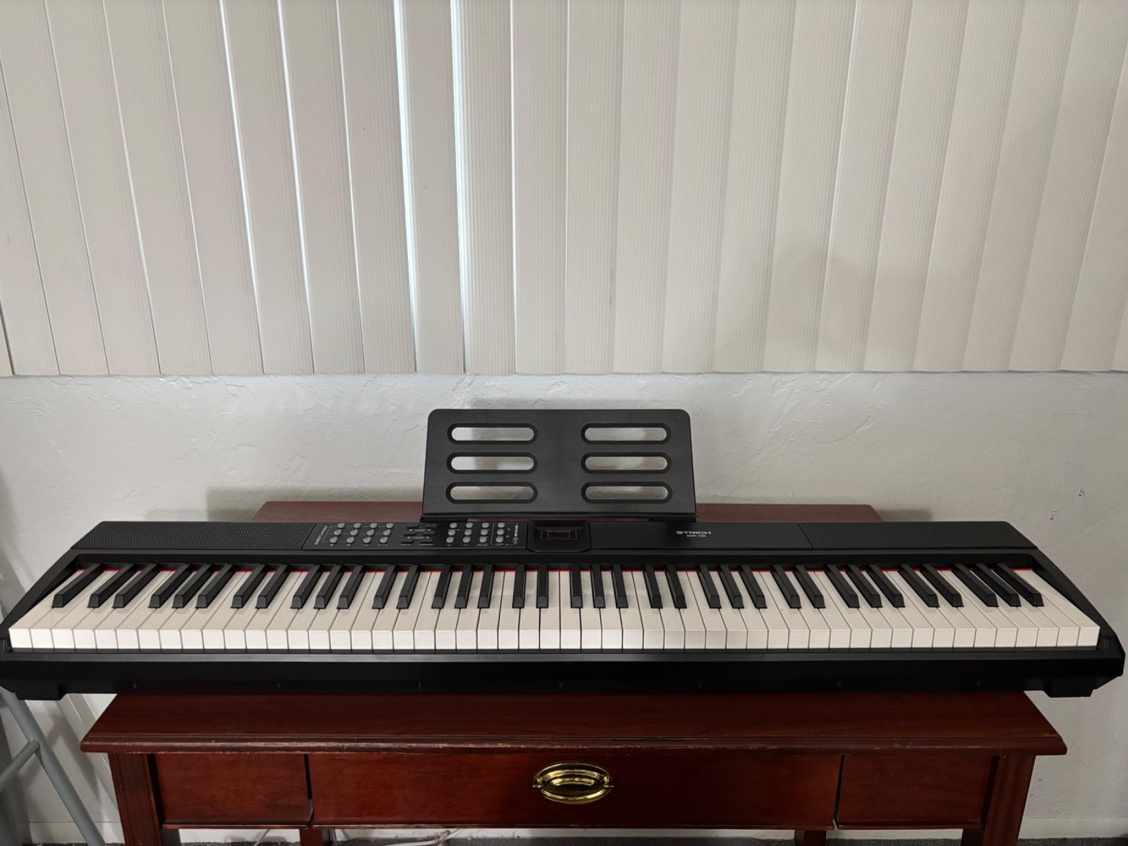 STRICH 88 Keys Weighted Keyboard Piano with Stand & Sustain Pedal, Hammer-Action Digital Piano, Full-size Electric Piano Keyboard Supports USB-MIDI/Wireless Connect, 15W×2 Built-In Speakers, SDP-120 customer photo 2