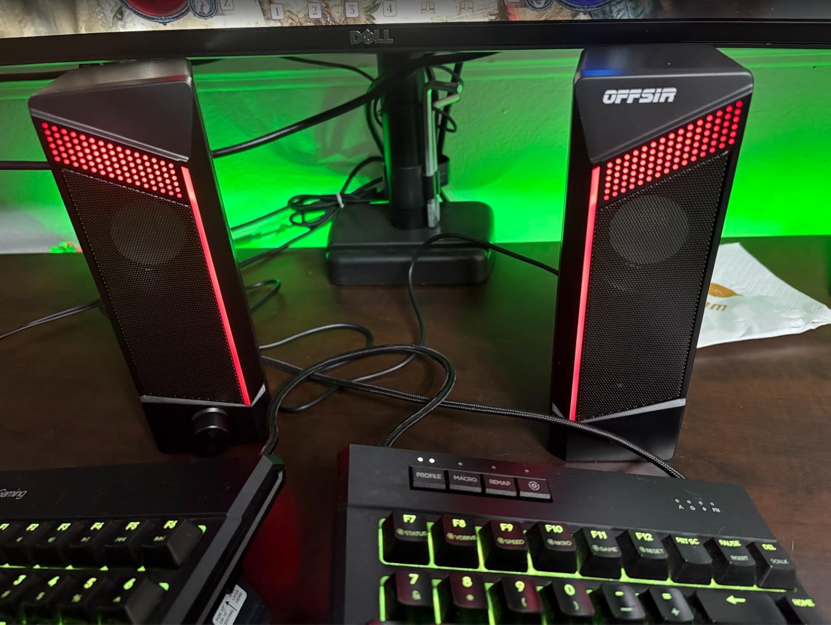 Computer Speakers, 2 in 1 PC Speaker , Gaming Speakers for PC Computer Laptop Desktop Monitor, RGB Speakers with Touch Sensitive Lighting, USB Powered 3.5mm Aux(Package Only Two Speaker, No Soundbar) customer photo 1