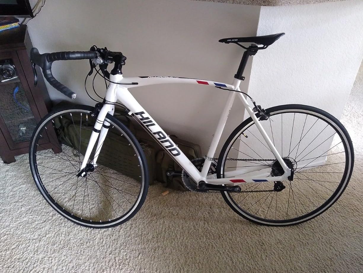 HILAND 700C Road Bike, Aluminum Racing Bike for Men Women Adult customer photo 1