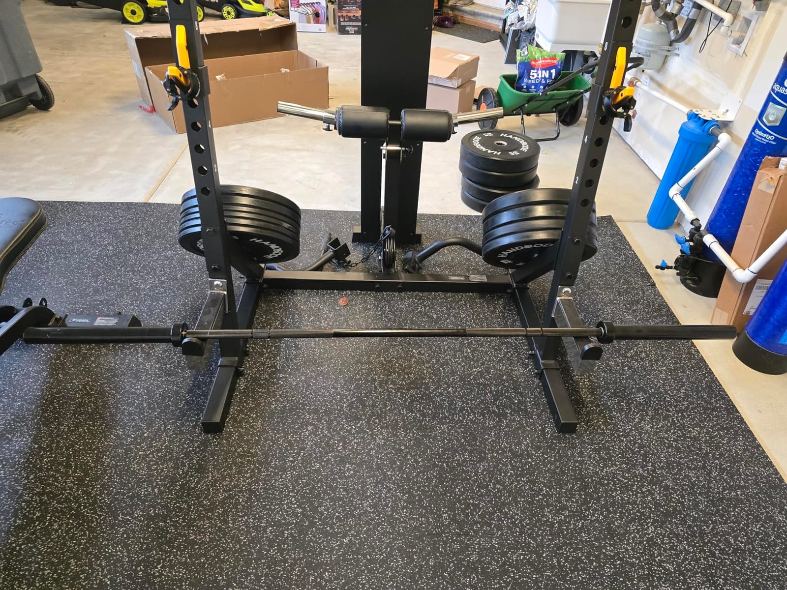 HANDBODE 7 ft Olympic Barbell, 45 lb Weight Bar, 2-Inch Sleeves customer photo 1