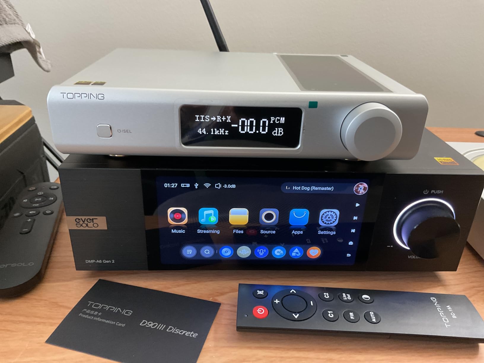TOPPING D90 III Discrete Full Balance HiFi DAC with New PSRM Module, Bluetooth 5.1, PCM768kHz/32bit, DSD512, Ultra Low Jitter, 12V Trigger, USB/Coax/Opt/AES/IIS, Audio Preamp Decoder (Black) customer photo 1