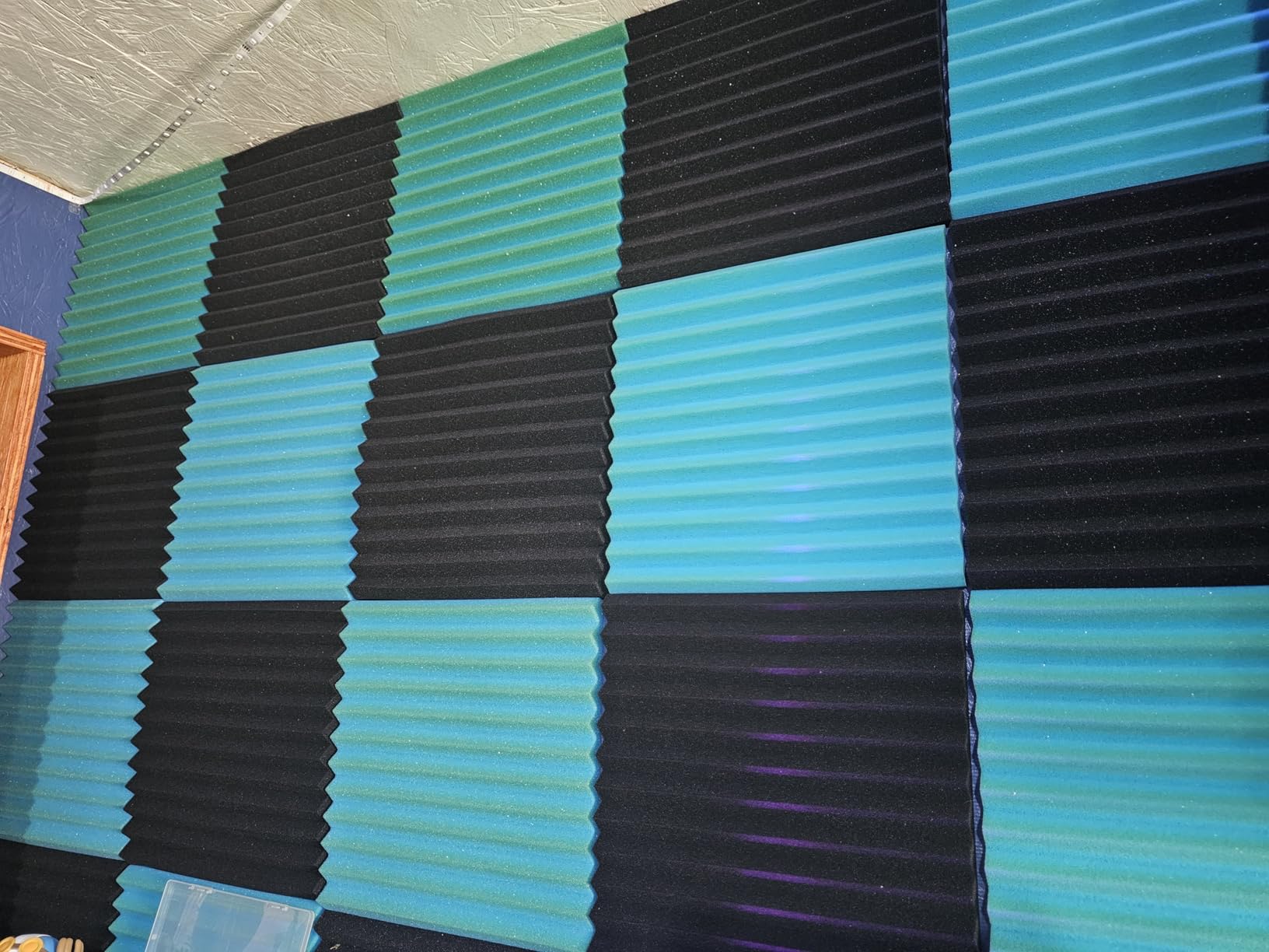 54 Pack Acoustic Foam Wall Panels, 12 x 12 x 1 in customer photo 1
