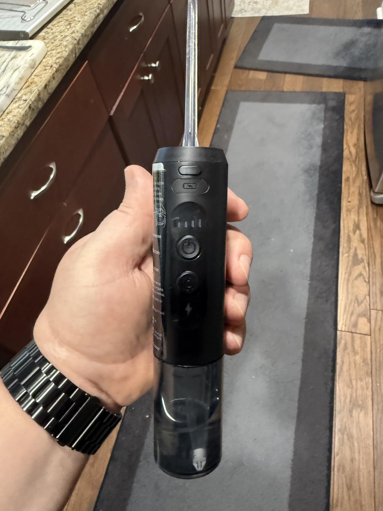 COSLUS T40 Mini Water Flosser for Travel, Portable Compact Design, Balck customer photo 1