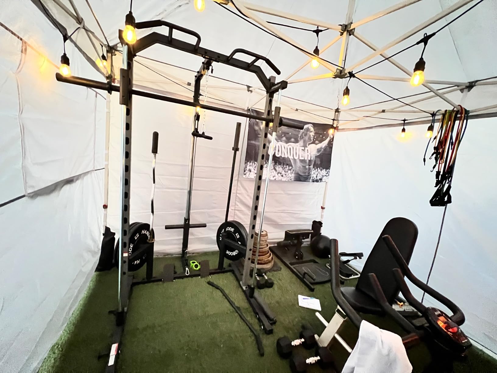 OPPSDECOR All-in-One Adjustable Smith Machine with LAT-Pull Down System customer photo 1