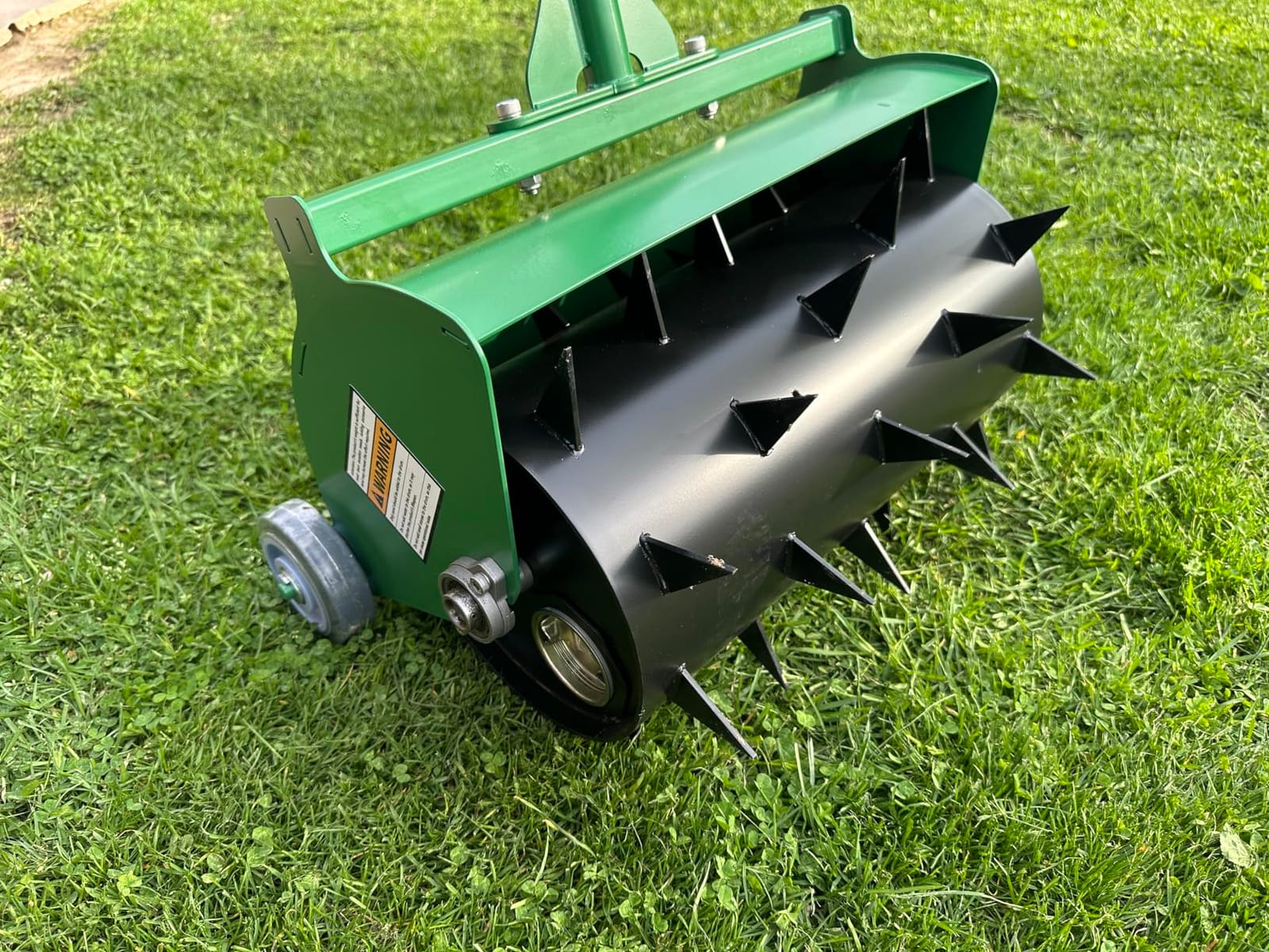 Rolling Lawn Aerator, Heavy Duty Push Spike Aeration Tool Up to 55 lbs, Manual Rotary Grass Aerator for Garden and Yard Use customer photo 2