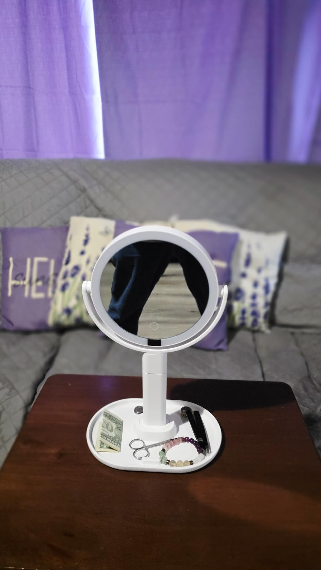 B Beauty Planet Makeup Mirror, Double-Sided Lighted Magnifying Mirror 30X customer photo 1