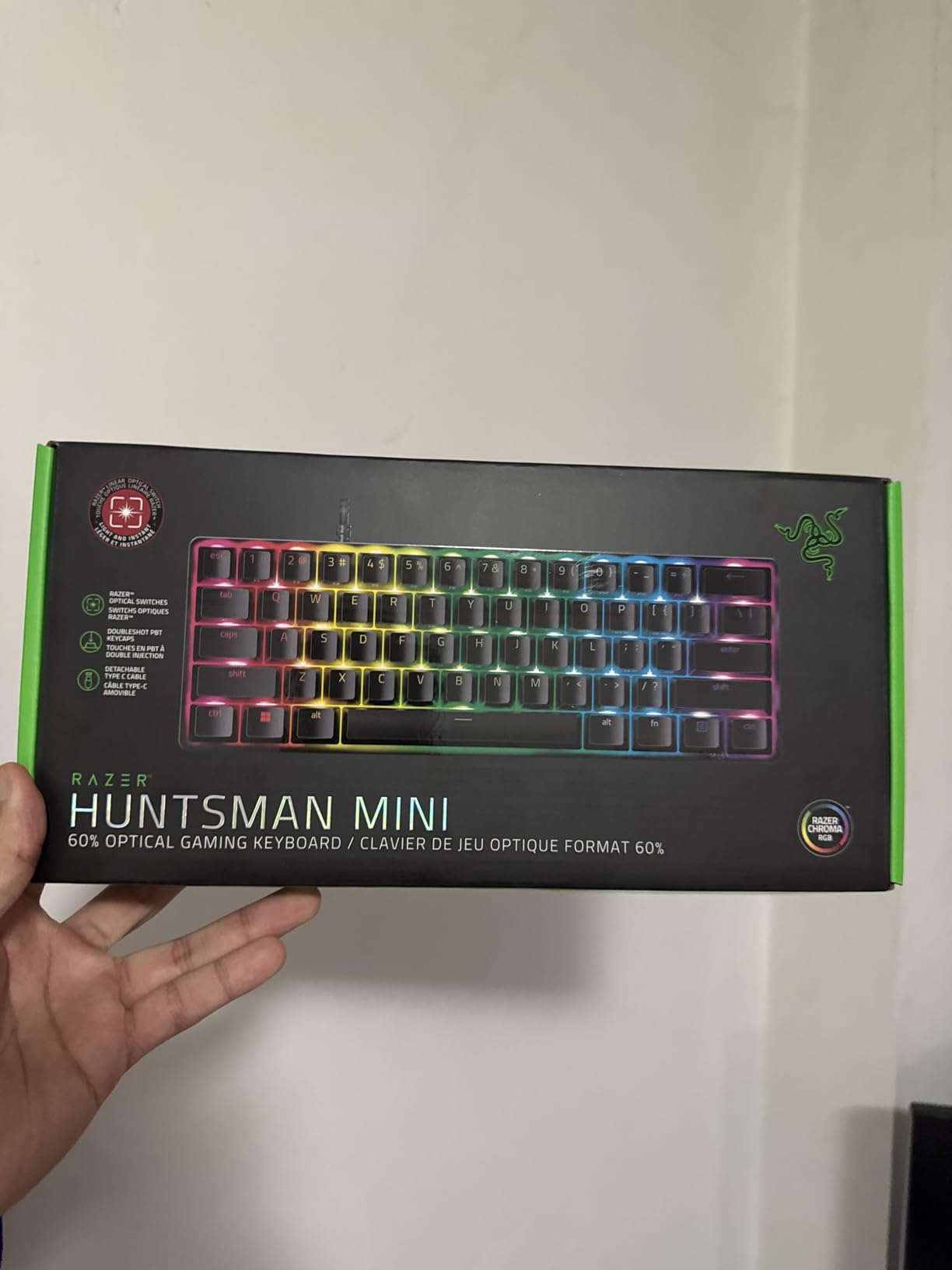 Razer Huntsman Mini 60% Gaming Keyboard, Linear Optical Switches, Black customer photo 2