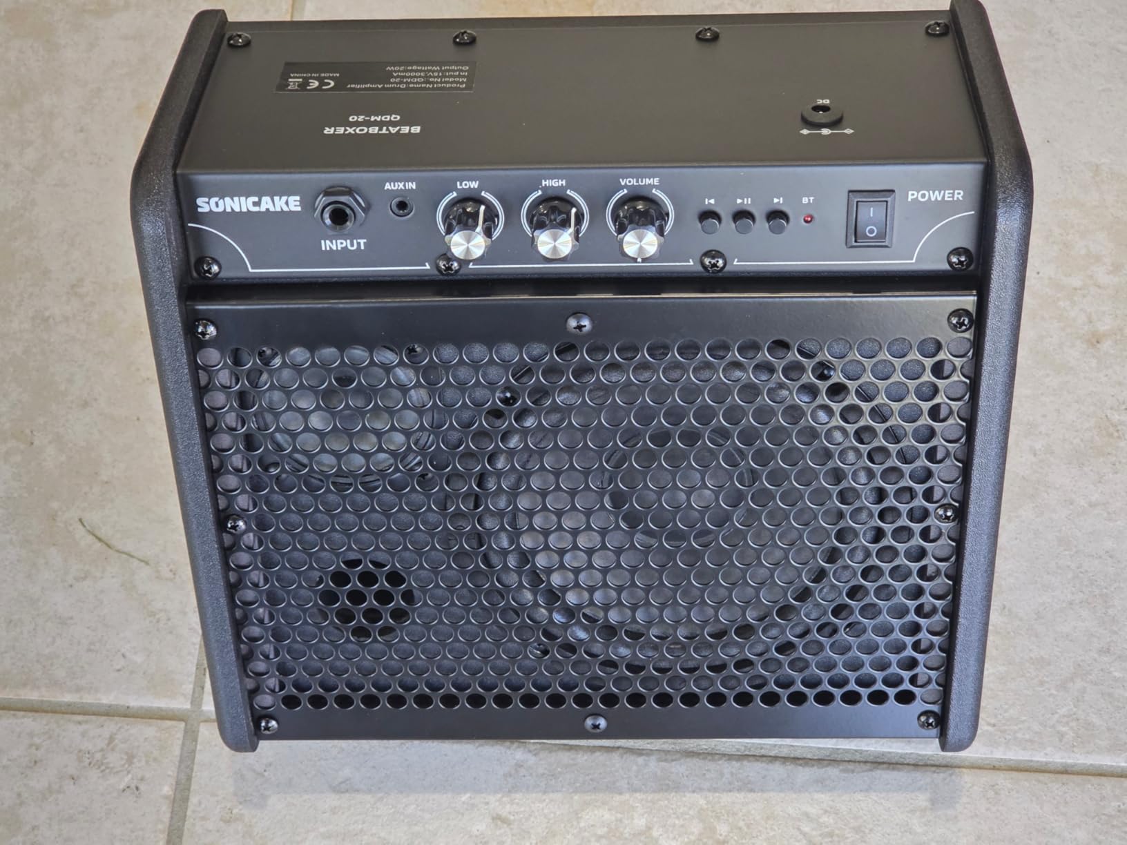 SONICAKE 20W Electric Drum Amp, Bluetooth 5.0 Dual Speaker System, QDM-20 customer photo 1