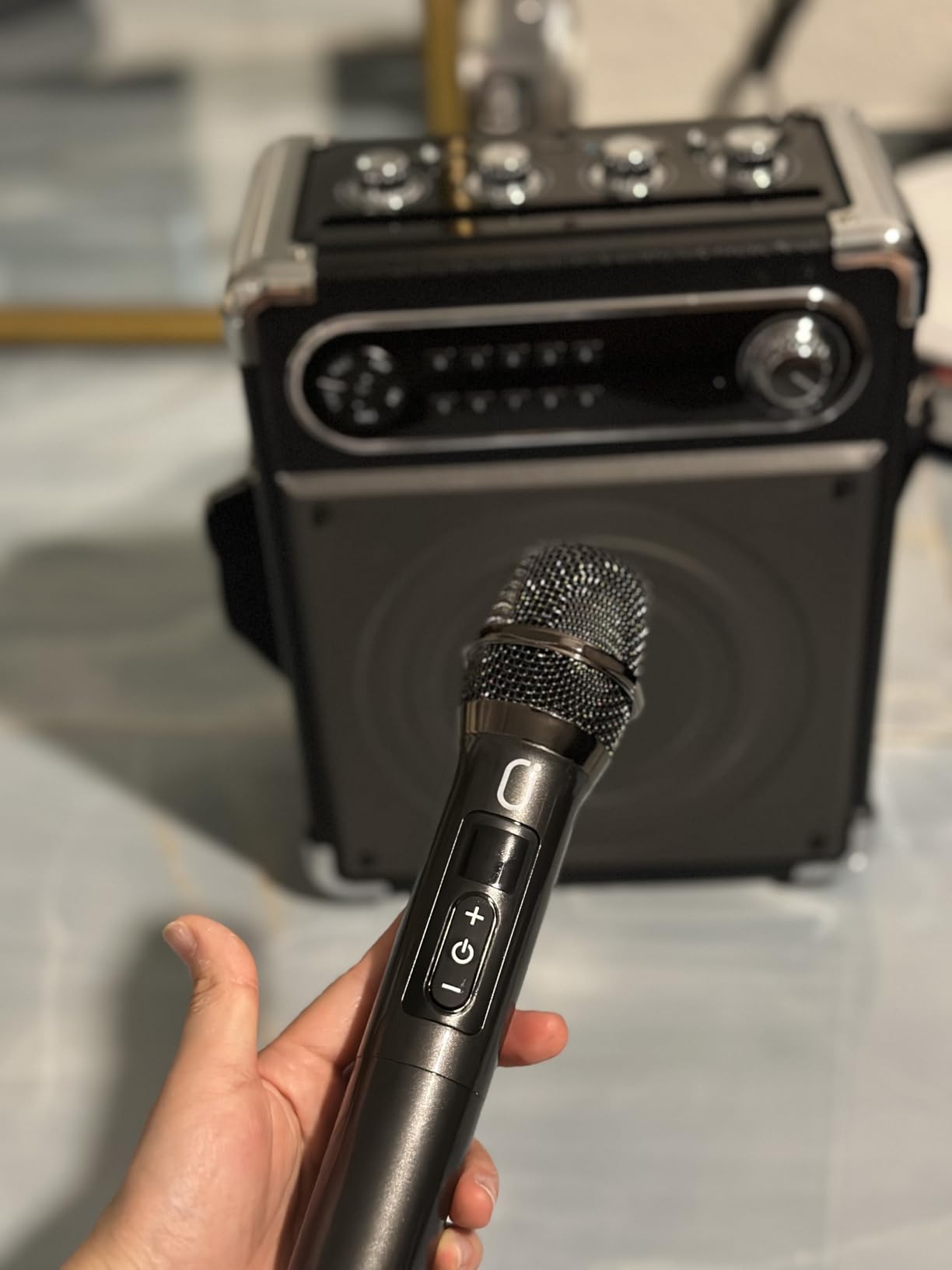 Karaoke Machine with 2 Wireless Microphones,【Upgraded 6.5