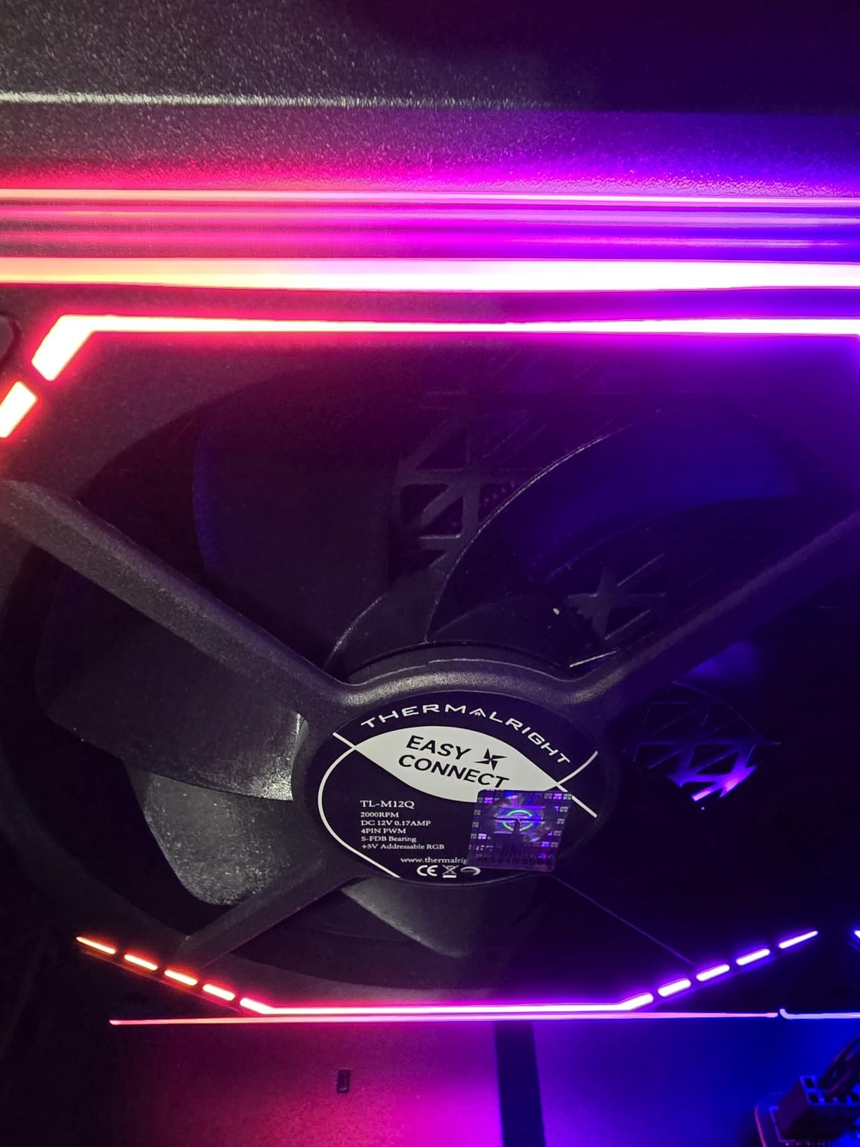 Thermalright TL-M12QW X3 120mm ARGB Case Fans, 2000RPM, 68.9CFM, 3-Pack customer photo 1