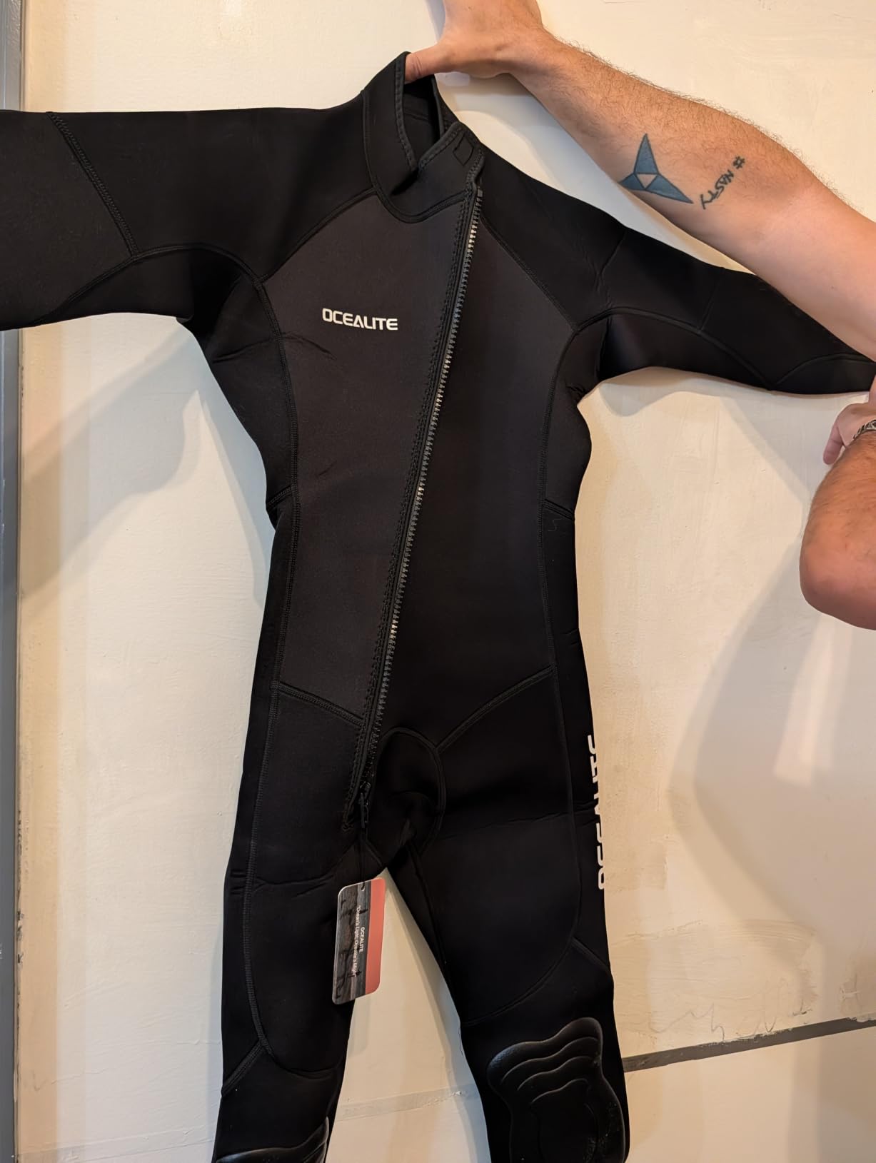 Men’s Front Zip Full Wetsuit, 3mm 4/3mm 5/4mm Neoprene Wetsuits for Surfing, Diving, Snorkeling, Swimming, Flatlock or Blind-Stitch, PU Knee Pads customer photo 1