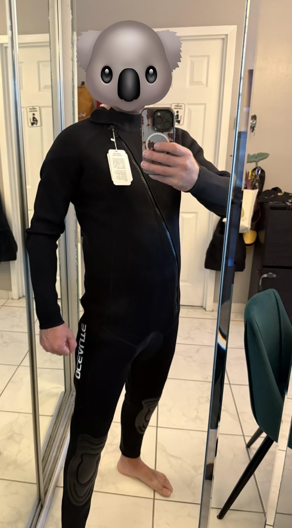 Men’s Front Zip Full Wetsuit, 3mm 4/3mm 5/4mm Neoprene Wetsuits for Surfing, Diving, Snorkeling, Swimming, Flatlock or Blind-Stitch, PU Knee Pads customer photo 2