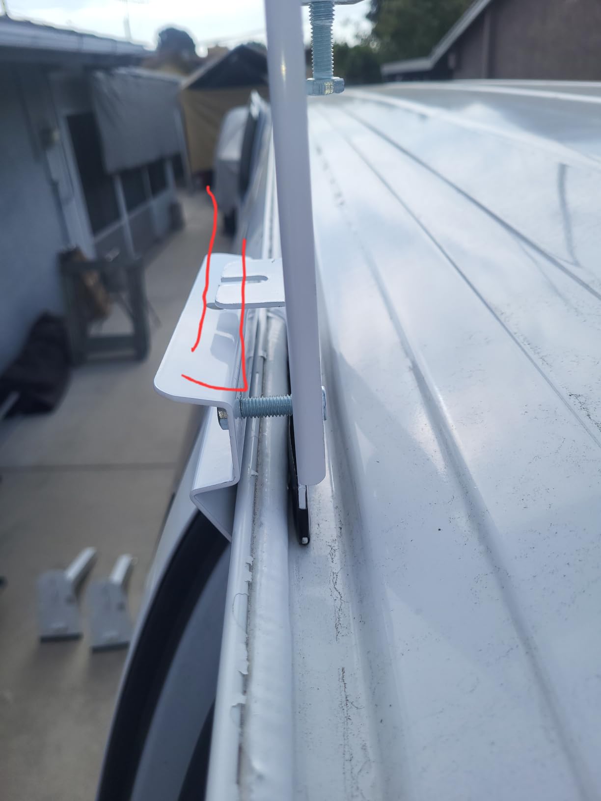 Universal Van Roof Rack 3 Bar Set, White Van Roof Ladder Rack customer photo 1