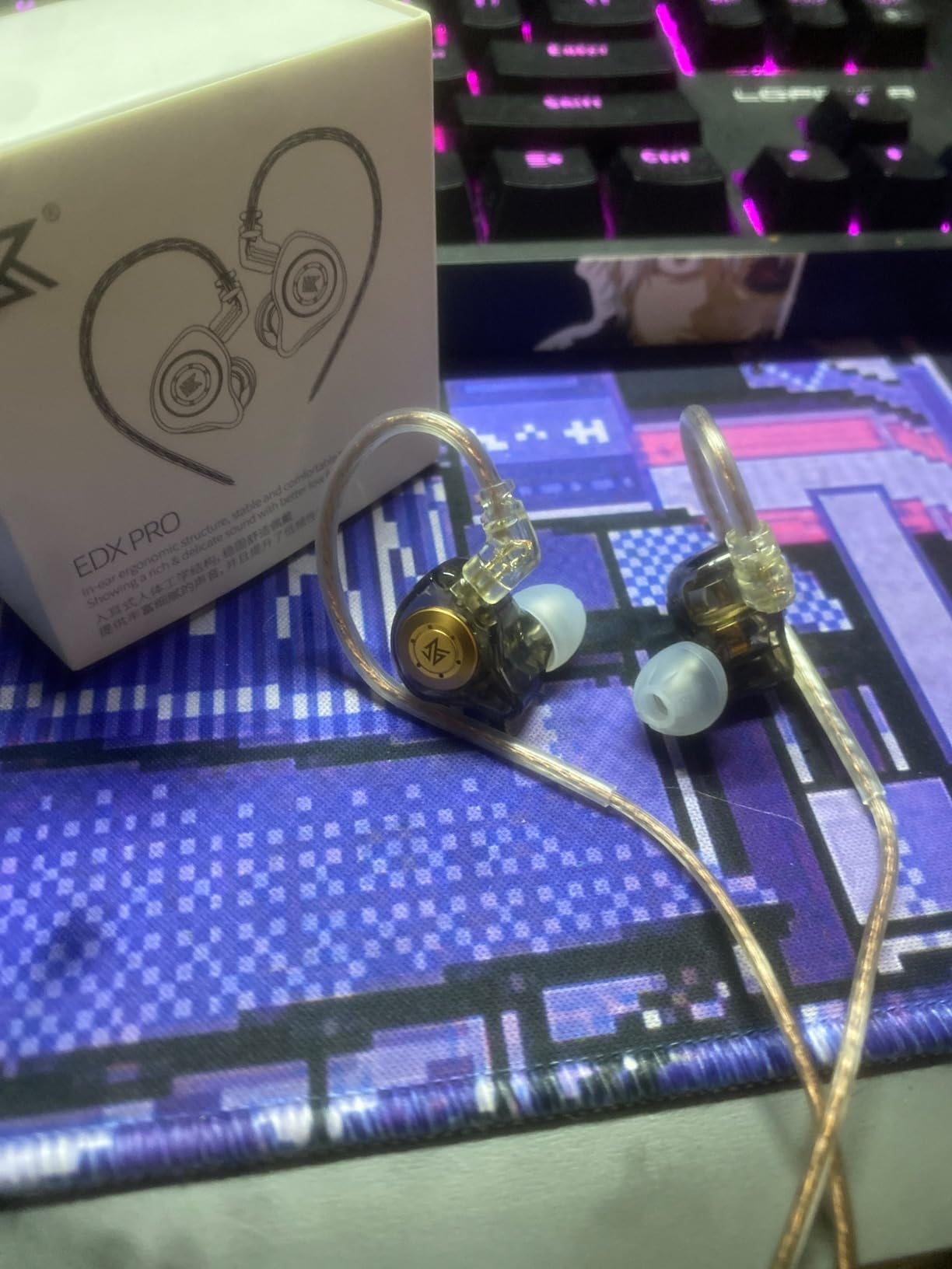 HiFi IEM for Gaming, CCZ MC02 Gaming Earbuds, Clear Bass Sound Wired Gaming Ear buds, 10mm Dual-Magnet Dynamic Driver in ear Headphones for School Students Computer Phone (With Mic, Dark Black) customer photo 1