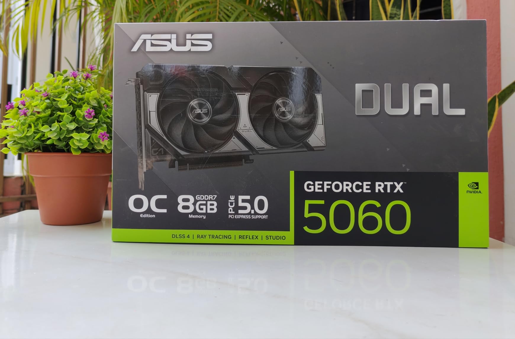 ASUS Dual NVIDIA GeForce RTX 5060 8GB GDDR7 OC Edition (PCIe 5.0, 8GB GDDR7, DLSS 4, HDMI 2.1b, DisplayPort 2.1b, 2.5-Slot Design, Axial-tech Fan Design, 0dB Technology), 3 Year Warranty customer photo 2