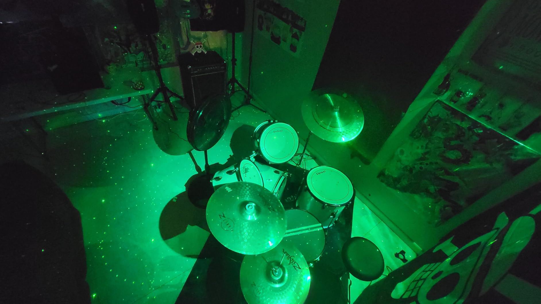 Best Choice Products 5-Piece Full Size Complete Adult Drum Set w/Cymbal Stands, Stool, Drum Pedal, Sticks, Floor Tom - Natural customer photo 2