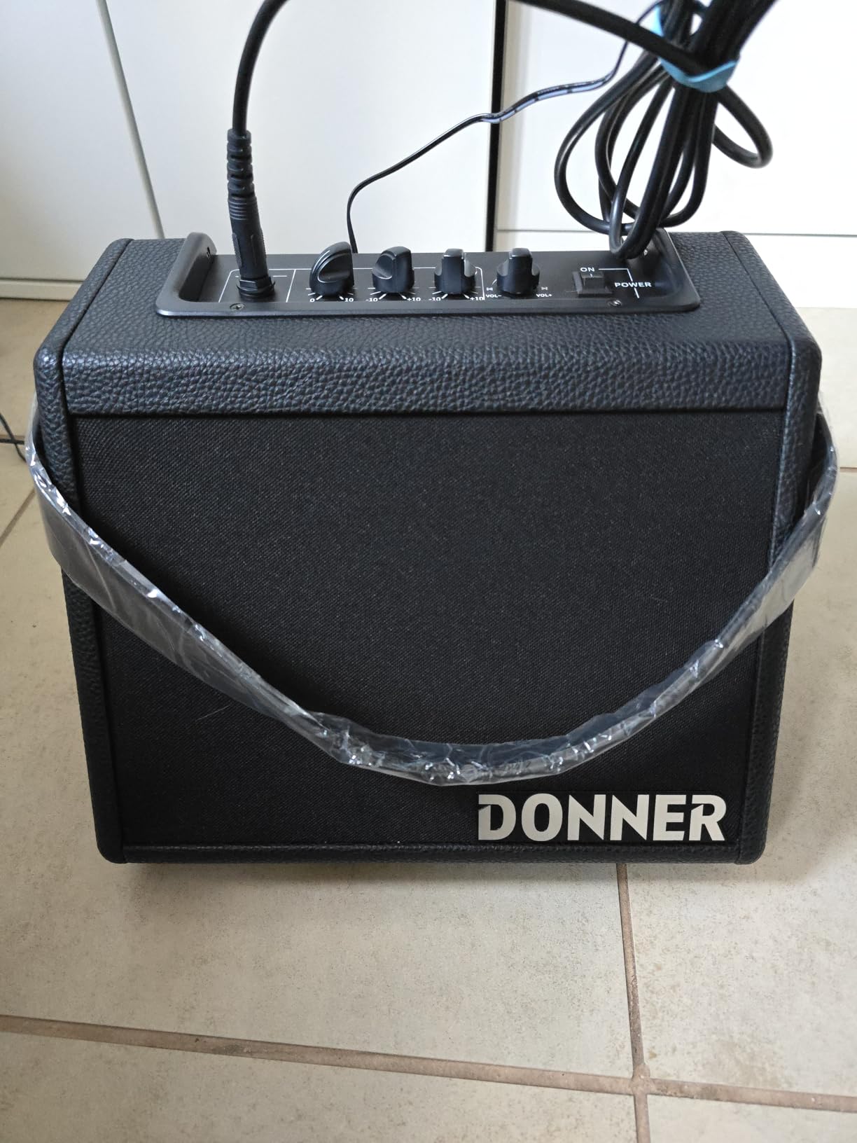 Donner Drum Amplifier 20W, Wireless Electric Drum Speaker Keyboard Amp, Mini DDA-20 Portable for Home Practice (Brown) customer photo 2