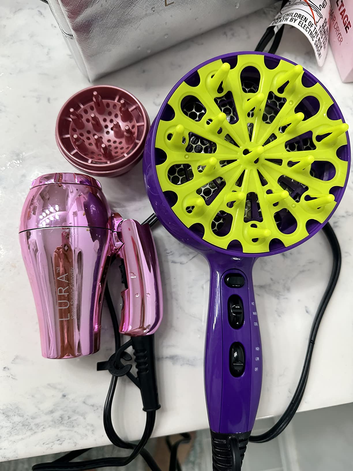 Small Auto Dual Voltage Travel Hair Dryer Foldable with Diffuser for Women customer photo 2