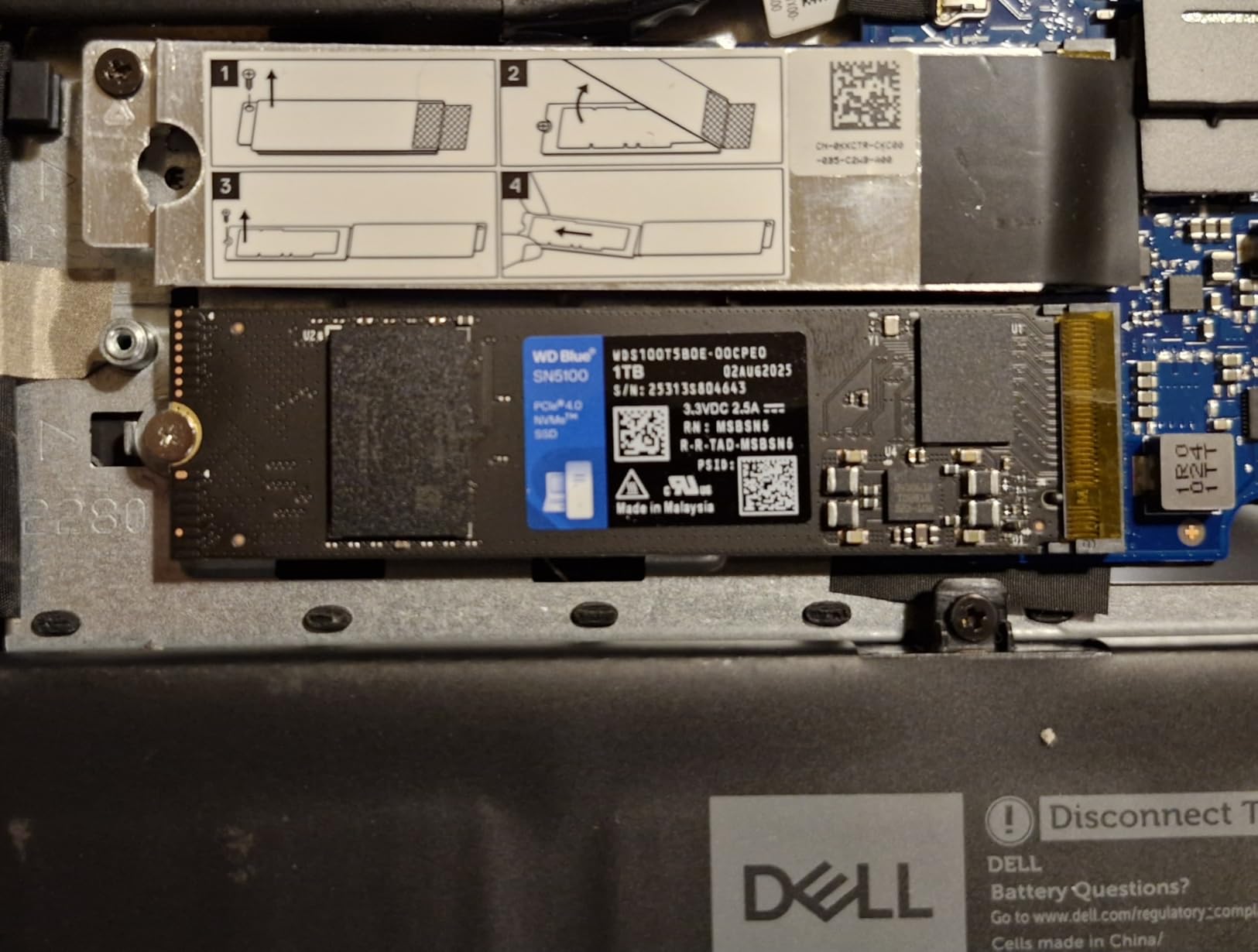 WD Blue SN5100 1TB NVMe SSD - M.2 2280, PCIe Gen 4.0, Internal Solid State Drive - Read Speeds Up to 7,100MB/s, Upgrade Storage for PC/Laptops - WDS100T5B0E customer photo 1