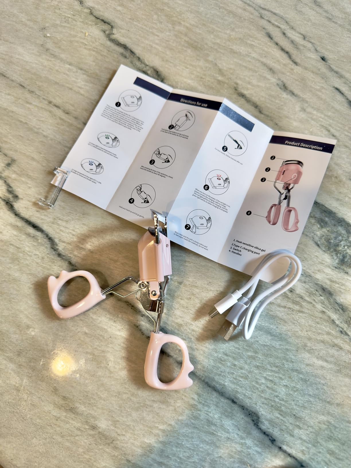 Heated Eyelash Curler Fast Heat up Within 15s, Electric Eyelash Curlers with 2 Temperature Modes for 24H Long-Lasting Eyelash Curls, Type-C Rechargeable Lash Curler, Quick Natural Curling Eye Lashes customer photo 1