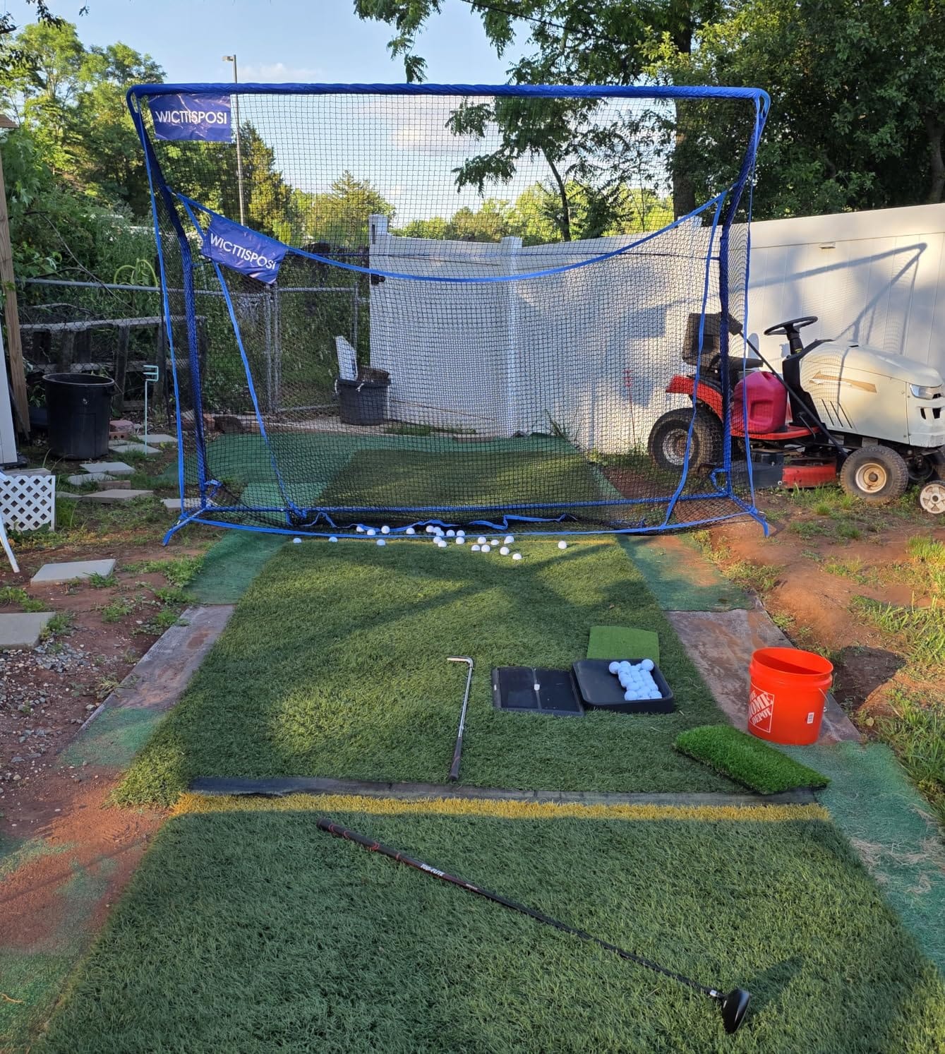 Golf Net with Extra Striking Net, Heavy Duty Golf Practice Hitting Net customer photo 2