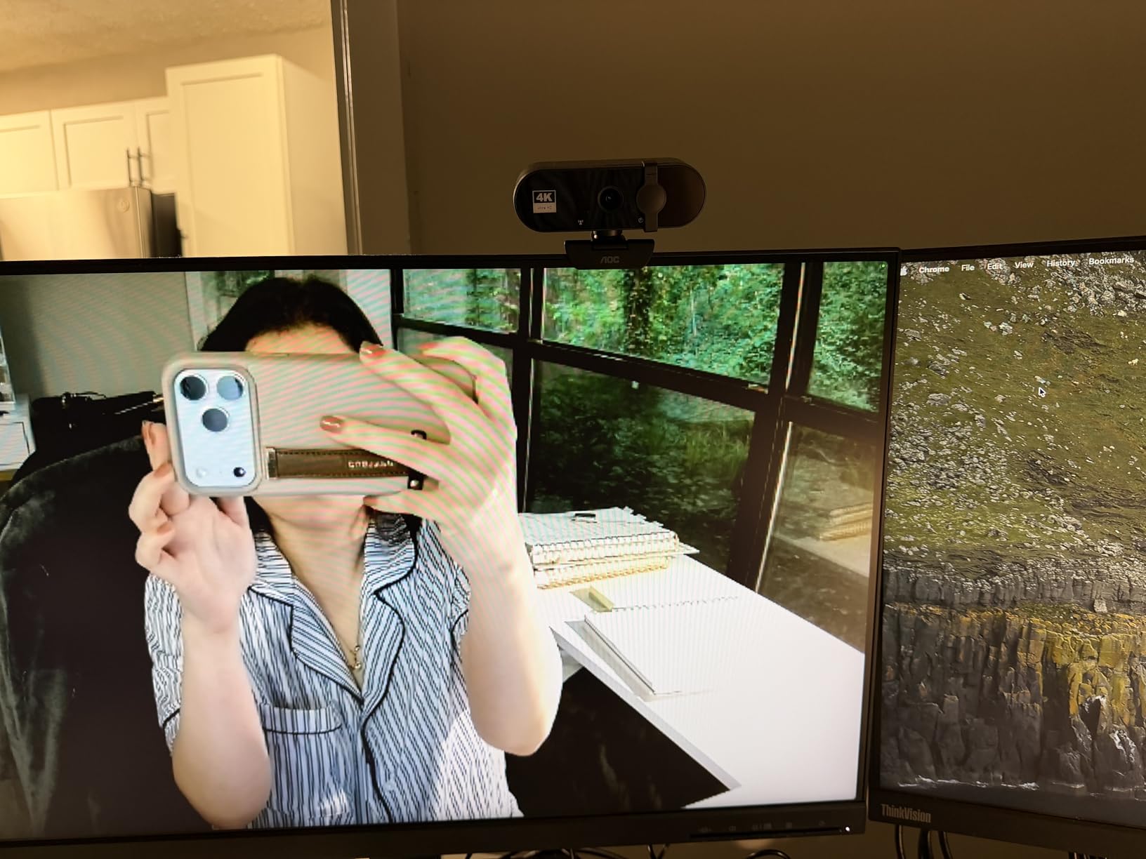 AOC 4K Webcam for PC, Streaming Computer Camera with Noise-Canceling Mic customer photo 2