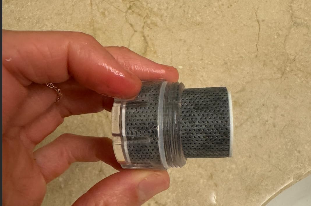 KLLEYNA Pull-Down Faucet-Mount Water Filters - (22 Adapters) Swivel 720° Sink Tap Filtration, ACF Reduce 99% Chlorine for Great Taste, 528 Gallon Purifier Kitchen/Bathroom, 2-Mode Spray(Silver) customer photo 1