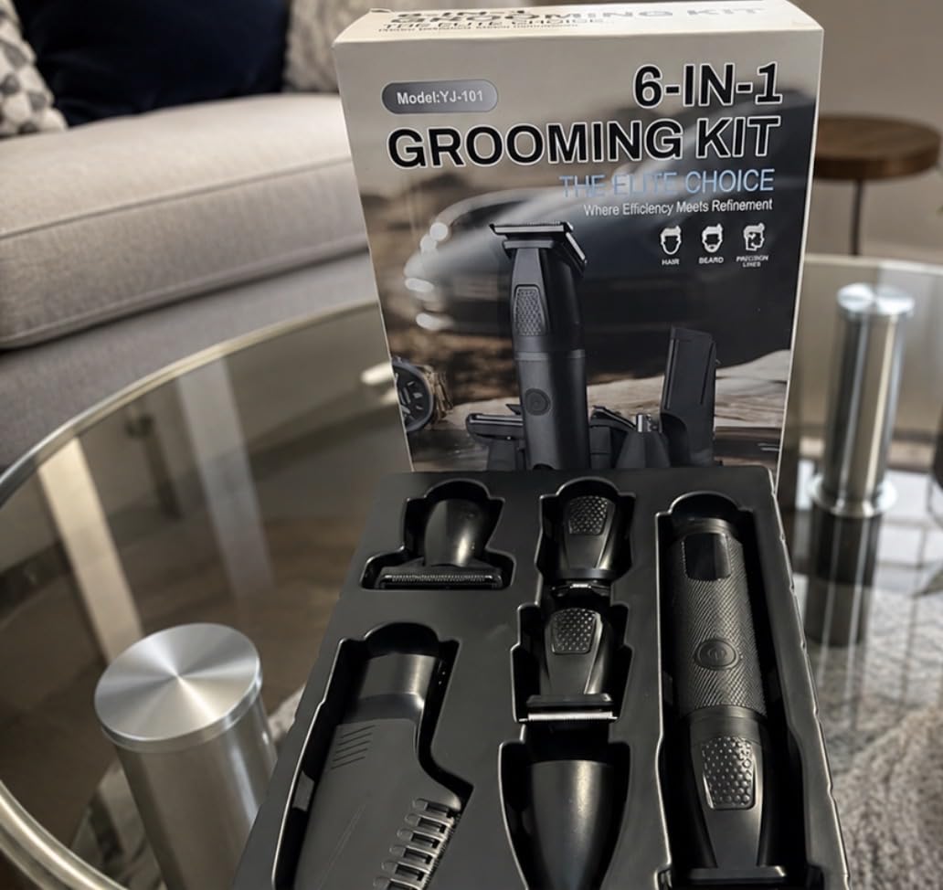 Bomxin Manscape Body & Beard Trimmer for Men,Waterproof,6 in 1 Grooming Kit customer photo 2