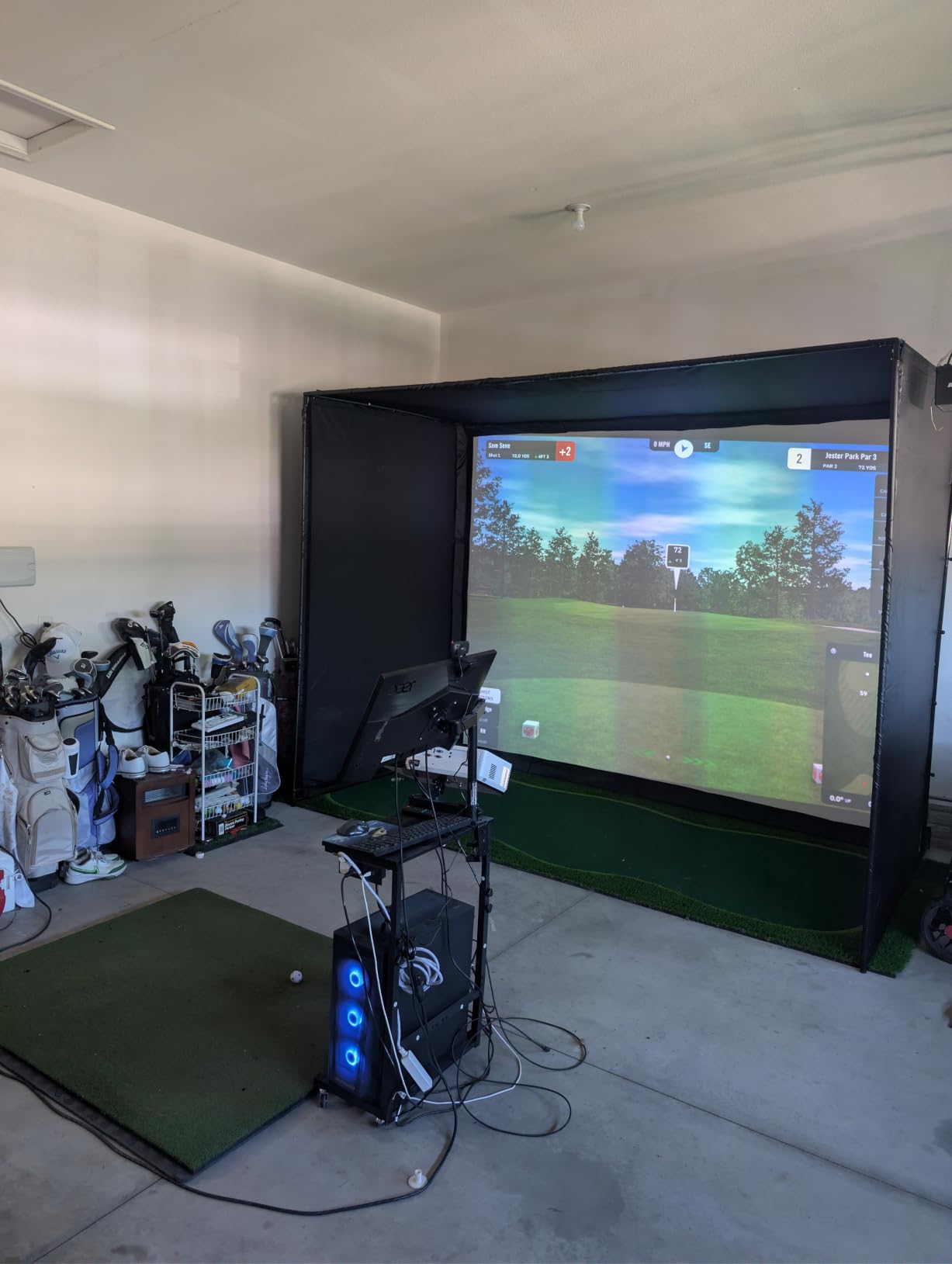 Golf Simulator Enclosure for Home Garage Indoor Sim Practice with Screen customer photo 1