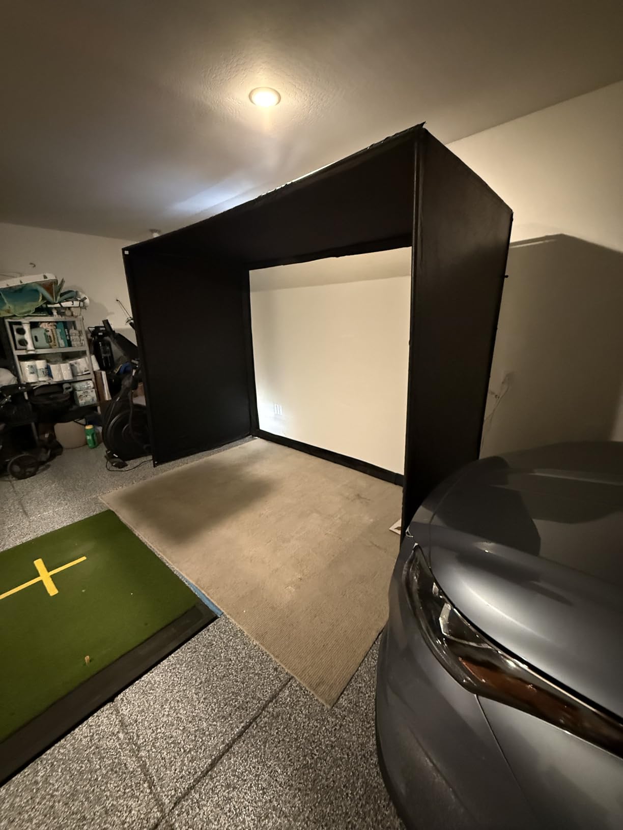 Golf Simulator Enclosure for Home Garage Indoor Sim Practice with Screen customer photo 2