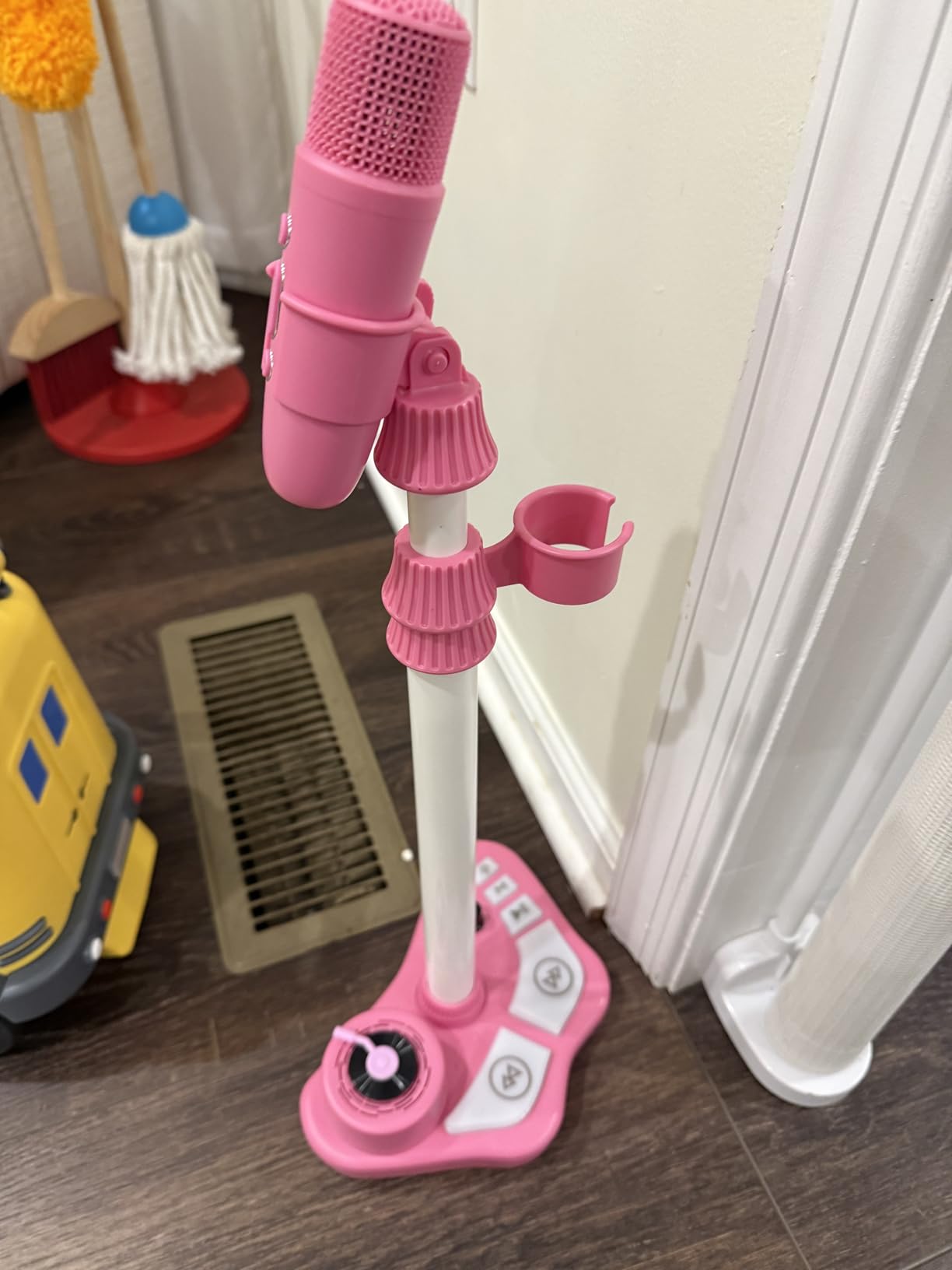 Stand Karaoke Machine for Kids, Singing Toys Gifts for 3 4 5 6 7 8 Year Old Girls Boys, Rechargeable Kid Microphone Bluetooth Speaker with 2 Wireless Mic for Girl Age 4-6 Toddler Birthday Party Toy customer photo 1