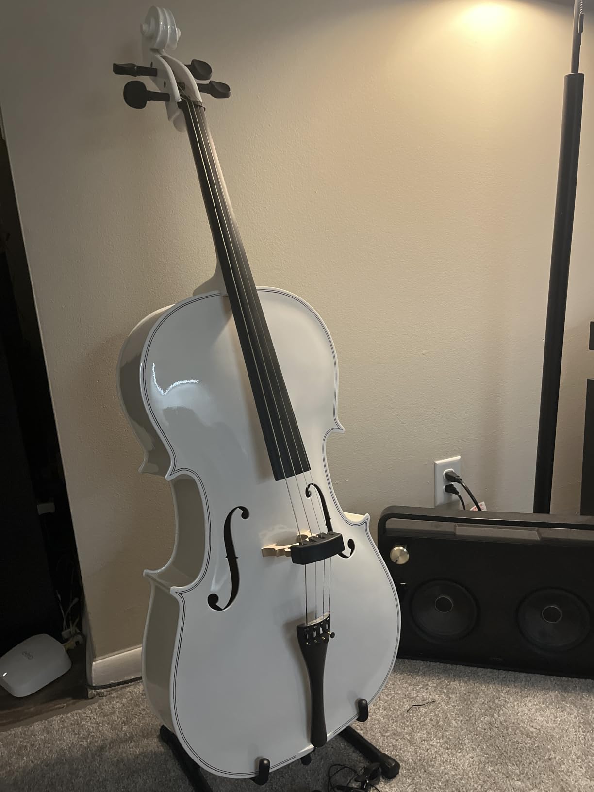 Full Size Cello Kit, Acoustic Cello Instrument for Adults,Beginners,Students,Complete Cello 4/4 Set with Portable Bag, Bow, Rosin (Black) customer photo 1