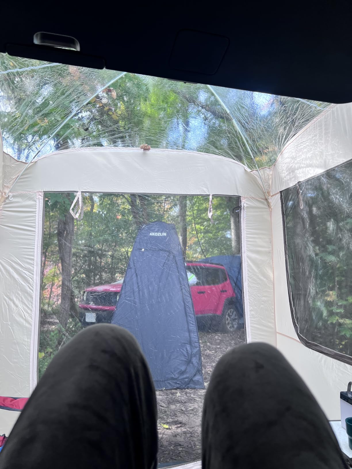 Alvantor® SUV Tailgate Tent with Sunshade Awning, 6x6x6.6ft Waterproof Car Tent for 2-3 People, Instant Pop up SUV Tent with PVC+Oxford+Mesh Material customer photo 1