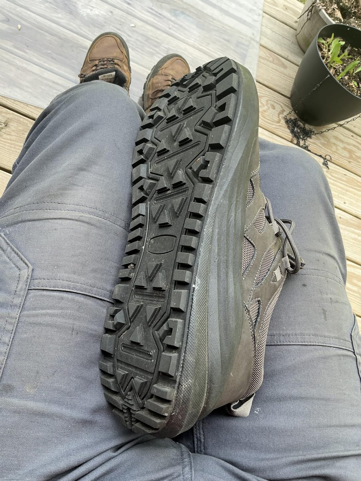 Men's Orthopedic Wide Trekking Hiking Shoes: Non-Slip Arch Support Plantar Fasciitis Diabetic Walking Shoes, Orthotic Casual All-Terrain, Comfortable Trail Running Sneakers for Foot and Heel Pain Relief customer photo 2
