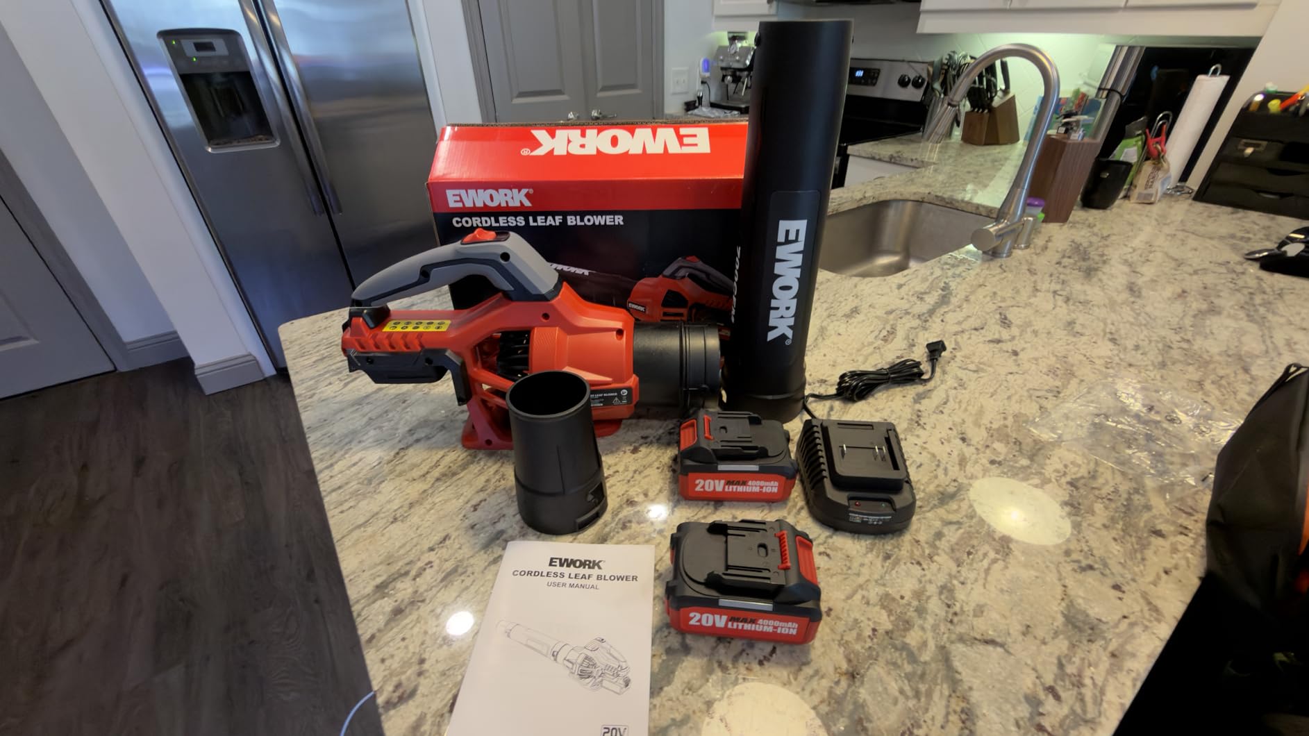 EWORK 700 CFM Cordless Electric Leaf Blower with Battery and Fast Charger customer photo 2