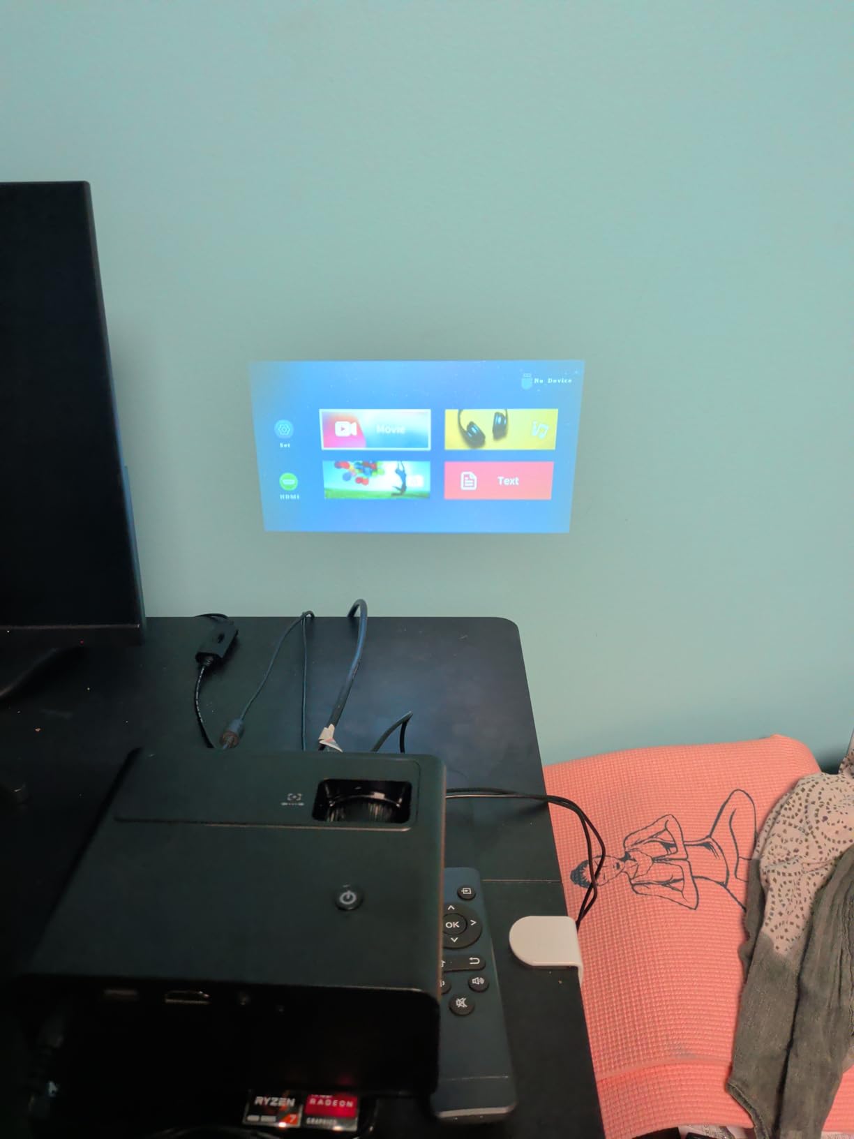 CiBest Mini Projector with WiFi and Bluetooth, Short Throw Full HD 1080P customer photo 2