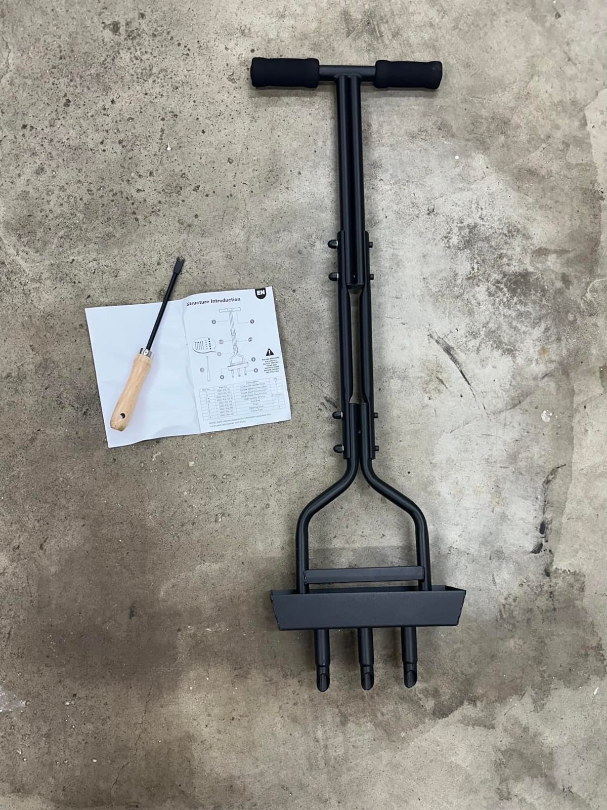 vanpein Lawn Aerator Garden Tool with Soil Core Tray, 38” Manual Grass Plug Aerators, Coring Aeration Tools for Gardening, Soil Compaction, Lawn Yard Care customer photo 2
