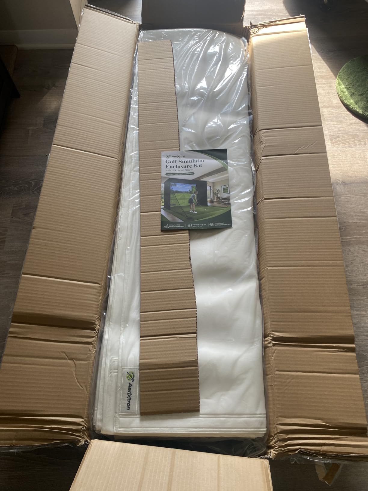 Golf Simulator Enclosure Kit with 3D Air Mesh Impact Screen (10x8x5 FT) customer photo 1