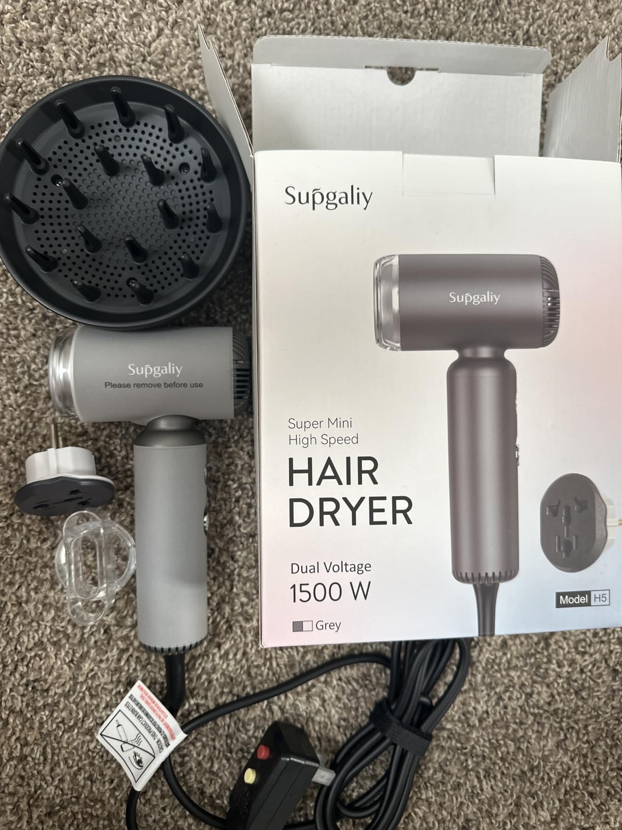 Dual Voltage Travel Hair Dryer, High-Speed Ionic Blow Dryer customer photo 2