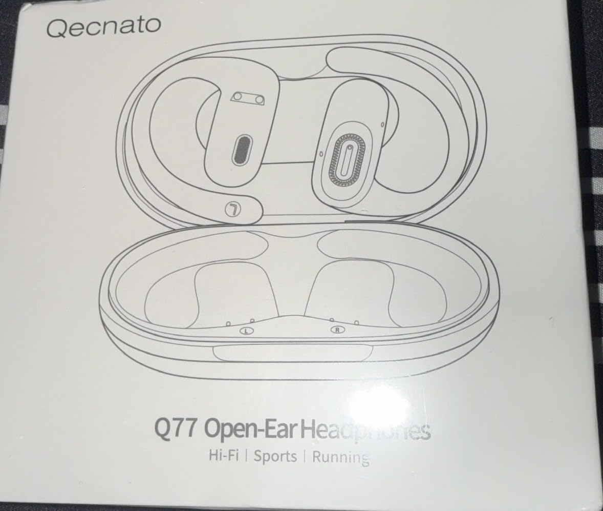 Open Ear Ear buds, Bluetooth 5.4 Wireless Earbuds, 50H, Air Conduction Headphones, HD Stereo Bass Over Ear Earphones with Earhooks, Ultra-Comfort Secure Fit, IPX7 Waterproof Headset for Working Sports customer photo 1