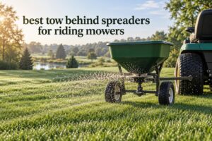 best tow behind spreaders for riding mowers