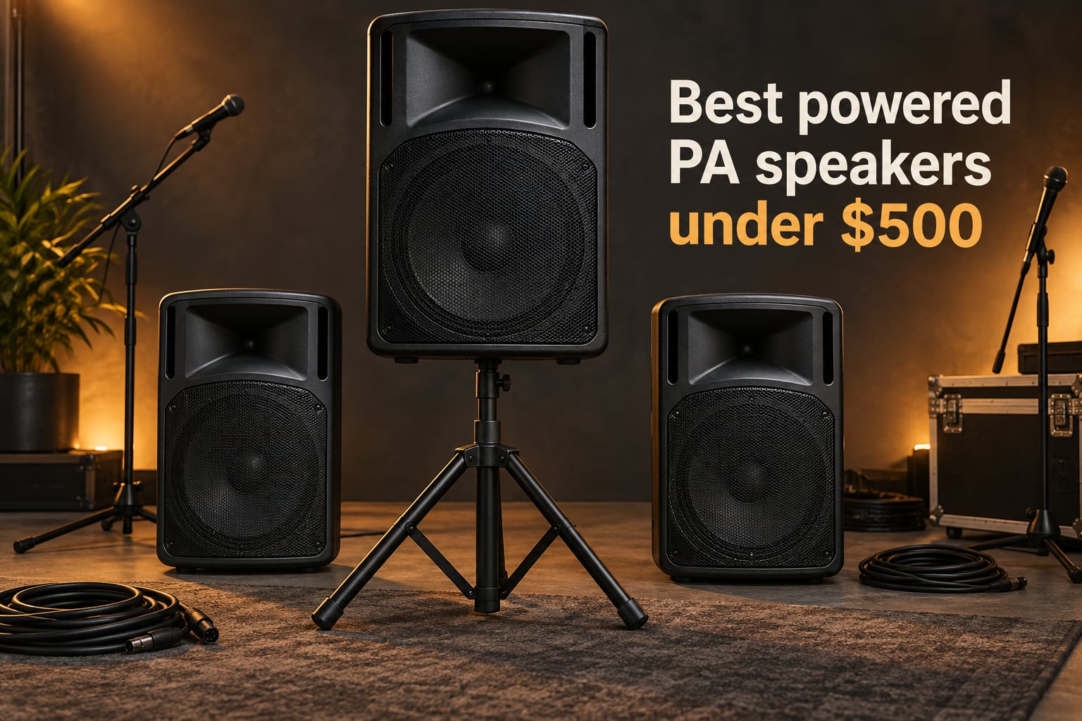 Best powered PA speakers under $500